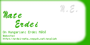 mate erdei business card